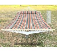 GOCAN Hamac double avec tissu rembourré et barres de séparation, plus long et résistant, hamacs de qualité pour patio intérieur et extérieur