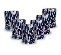 Gocce di Murano 6 verres à eau travaillés selon la tradition des artisans de Murano, verre soufflé et travaillé à la main - Verres à eau élégants et précieux