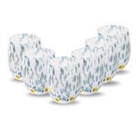 Gocce di Murano Lot de 6 verres à eau travaillés selon la tradition des artisans de Murano, verre soufflé et travaillé à la main, 300 ml - verres à eau, verre arc-en-ciel, pluie