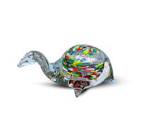 Gocce di Murano Ornement pièce maîtresse animale en verre fabriqué en Italie, travaillé artisanalement selon la tradition des artisans de Murano verre soufflé avec des reflets intérieurs