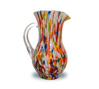Gocce di Murano Pichet Buvette de 750 ml fabriqué en Italie en verre soufflé. Travaillé selon la tradition des artisans de Murano, Carafe de table élégante