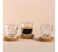 GOCCE Tasse à expresso 60 ml avec sous-tasse en liège - Les 6