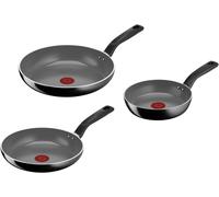 Goccia Lot De 3 Poêles 20/24/28 Cm, Revêtement En Céramique Antiadhésif, Glisse Optimale, Nettoyage Facile, Écologique, Thermo-Signal, Sûr, Compatible Avec Induction