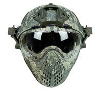 Gocher Casque de Paintball Airsoft de Combat de l'armée de Protection Militaire entièrement recouvert avec Masque de sécurité-ACU
