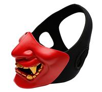Gocher Demi-Visage, Masque Protecteur, Masque, Sourire, Masque, Gardien, Masque, Prajna, pour Halloween, Cosplay, Costume Party et Film Prop-R