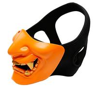 Gocher Demi-Visage, Masque Protecteur, Masque, Sourire, Masque, Gardien, Masque, Prajna, pour Halloween, Cosplay, Costume Party et Film Prop-Or