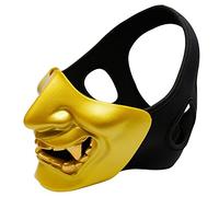 Gocher Masque Demi-Visage Diable Sourire Gardien Prajna pour Halloween, Cosplay, Costume et Film Prop-GD