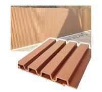 GOCHUSX Brise-Vue en Bois Composite, Dalles De Terrasse Emboîtables pour Extérieur, Clôture Décorative pour Murs Extérieurs pour Jardin, Patio Et Arrière-Cour(Rosso,21.9x160cm(8.6x63in))