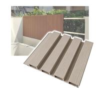 GOCHUSX Brise-Vue en Bois Composite, Panneaux De Clôture en Composite, Clôture D'intimité pour Jardin Extérieur pour Maison, Bureau Ou Terrasse(Gris Clair,21.6x130cm)