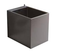GOCHUSX Évier À Balais Commerciaux, Bac À Balais Portable en Acier Inoxydable avec Bouton, Armoire À Balais sur Pied pour Buanderie, Cuisine, Garage Et Restaurant(Grey,60x40x45cm)