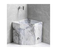 GOCHUSX Évier Commercial pour Balais À Franges, Évier Extérieur avec Robinet, Éviers Utilitaires Mobiles sur Pied, Bacs À Balais Industriels Verticaux pour Balcons(C)