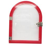 GOCHUSX Guichet De Concession pour Food Truck, Vitrine De Service Traiteur en Acrylique, Vitrines De Service pour Pâtisseries pour Plats Braisés, Charcuterie(Rosso,38x48cm)