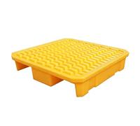 GOCHUSX Palette De Rétention des Déversements, Plateforme De Transport Amovible Et Étanche avec Évacuation, Palettes Modulaires pour Garage, Cuisine, sous-Sol(72x72x15cm-3PCS)