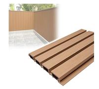 GOCHUSX Panneaux De Clôture en Composite, Clôture De Jardin pour L'intimité en Extérieur, Revêtement Mural Résistant en Bois-Plastique pour Terrasse, Cour Arrière(Legno,21.9x130cm)