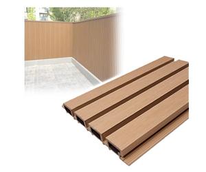 GOCHUSX Panneaux De Clôture en Composite, Clôture De Jardin pour L'intimité en Extérieur, Revêtement Mural Résistant en Bois-Plastique pour Terrasse, Cour Arrière(Legno,21.9x130cm)