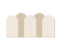 GOCHUSX Panneaux Muraux Rembourrés, Panneau Coussin Souple Adhésif Peel and Stick, Sticker Mural De Protection pour Tête De Lit pour Chambre, Salle De Jeux(A,120x240cm)