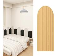 GOCHUSX Panneaux Muraux Rembourrés, Panneau Coussin Souple Adhésif, Sticker Mural De Protection pour Tête De Lit Idéal pour Salon, Salle De Jeux Ou Chambre À Coucher(Jaune,60x80cm-1PC)