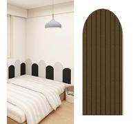 GOCHUSX Panneaux Muraux Rembourrés, Panneau Coussin Souple Adhésif, Sticker Mural De Protection pour Tête De Lit Idéal pour Salon, Salle De Jeux Ou Chambre À Coucher(Brun,60x120cm-1PC)