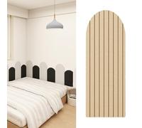 GOCHUSX Panneaux Muraux Rembourrés, Panneau Coussin Souple Adhésif, Sticker Mural De Protection pour Tête De Lit Idéal pour Salon, Salle De Jeux Ou Chambre À Coucher(Wood Color,40x120cm-3PCS)