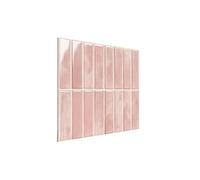 GOCHUSX Stickers Muraux Effet Carrelage Adhésifs, Crédence 3D Autocollants(Rose,30x30cm 5 Pieces)