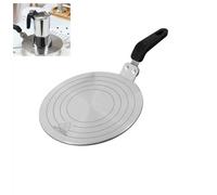 Gocoffun Plaque diffuseur de chaleur, plaque diffuseur de chaleur en acier inoxydable de 20 cm, adaptateur à induction pour cafetière à moka, cafetière (20,1 cm)
