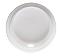 GoCoPack Couvercles à siroter pour tasses à café en papier : paquet de 100 couvercles à siroter en plastique blanc pour s'adapter aux gobelets en papier standard de 12 oz à 16 oz