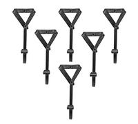 GoCraft Lot de 6 crochets muraux vintage en fer forgé fabriqués à la main pour manteaux, serviettes, écharpes - Crochets muraux décoratifs coloniaux pour entrée, vestiaire et salle de bain