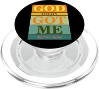 God Always Got Me, My Peace My Joy Colorful Quotes Graphic PopSockets PopGrip pour MagSafe