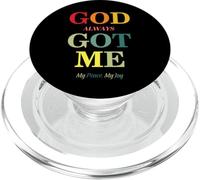 God Always Got Me, My Peace My Joy Cool Quotes Graphic PopSockets PopGrip pour MagSafe