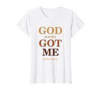 God Always Got Me, My Peace My Joy Cool Quotes Graphic T-Shirt Graphique avec Valeur, Femme, Blanc, L