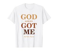 God Always Got Me, My Peace My Joy Cool Quotes Graphic T-Shirt Graphique avec Valeur, Homme, Blanc, XL