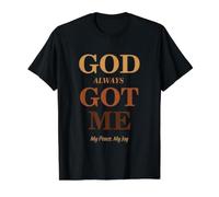 God Always Got Me, My Peace My Joy Cool Quotes Graphic T-Shirt Graphique avec Valeur, Homme, Noir, S