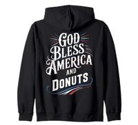 God Bless America and Donuts Patriotic Dessert Pride Sweat à Capuche