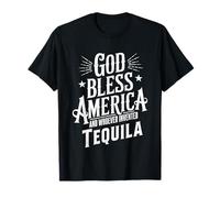 God Bless America and Tequila Funny Drinking Meme Citations T-Shirt