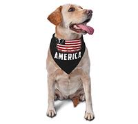 God Bless America Patriotic USA Été Chien Bandanas Fille en Vrac Chiot Foulard Réglable Doux Triangle Bavoirs Accessoires pour Petits Moyens Grands Chiens Chats