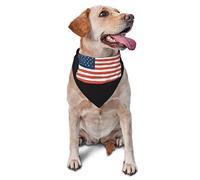 God Bless America Patriotic USA Printemps Chien Bandanas Garçon en Vrac Chiot Foulard Réglable Doux Triangle Bavoirs Accessoires pour Petits Moyens Grands Chiens Chats