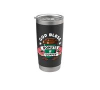 God Bless Donuts & Coffee Bakers Pâtisserie Café et beignets Gobelet isotherme en acier inoxydable double paroi