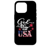 God Bless The USA 4th of July Patriotic US Flag Coque pour iPhone 16 Pro