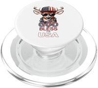 God Bless The USA Chapeau Patriotique Amusant Motif cerf PopSockets PopGrip pour MagSafe