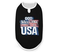 God Bless The USA Vêtements pour Chiens et Chats T-Shirt d'été Gilet Graphique Débardeur sans Manches pour Animaux de Compagnie