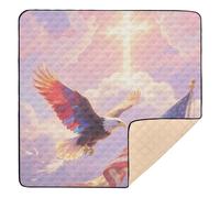 God Bless USA Bird Tapis de jeu rembourré doux pour bébé résistant à l'eau pour bébés, nourrissons et tout-petits, 127 x 127 cm