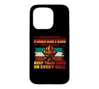 God Bless Your Firefighters Proud Firefighter for Dad Men Coque pour iPhone 15 Pro