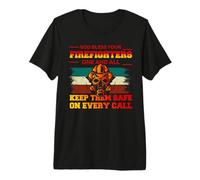 God Bless Your Firefighters Proud Firefighter for Dad Men T-Shirt Haut de Gamme