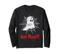 God Blood ? Ghost Nurse Funny Halloween Costume Manche Longue