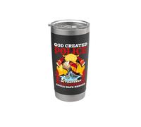 God Created Police So That Even Firefighters Fireman Gobelet isotherme en acier inoxydable double paroi