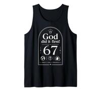 God Did It First 67 Humour chrétien Verset de la Bible Foi Débardeur