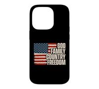 God Family Country Freedom - Patriotique 4 Juillet Coque pour iPhone 14 Pro