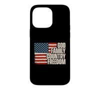 God Family Country Freedom - Patriotique 4 Juillet Coque pour iPhone 14 Pro Max