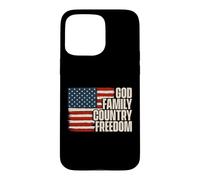 God Family Country Freedom - Patriotique 4 Juillet Coque pour iPhone 15 Pro Max