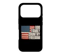 God Family Country Freedom - Patriotique 4 Juillet Coque pour iPhone 17 Pro